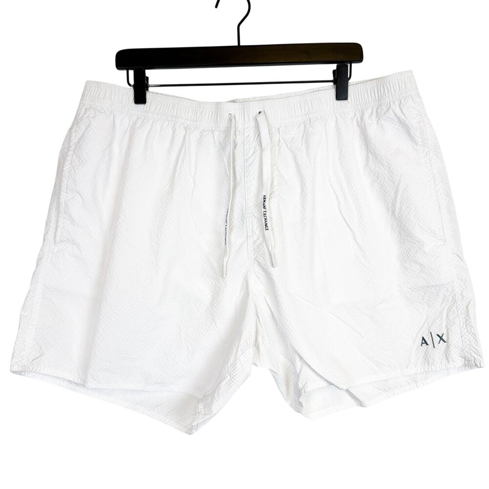 Armani Exchange Mens Swim Trunks White 6” - 2XL XXL